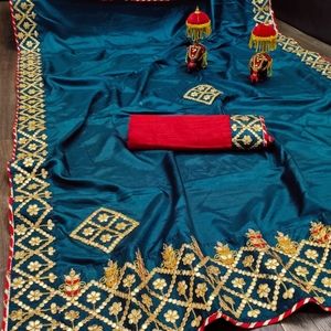 Dola Silk Saree-Unstiched Blouse